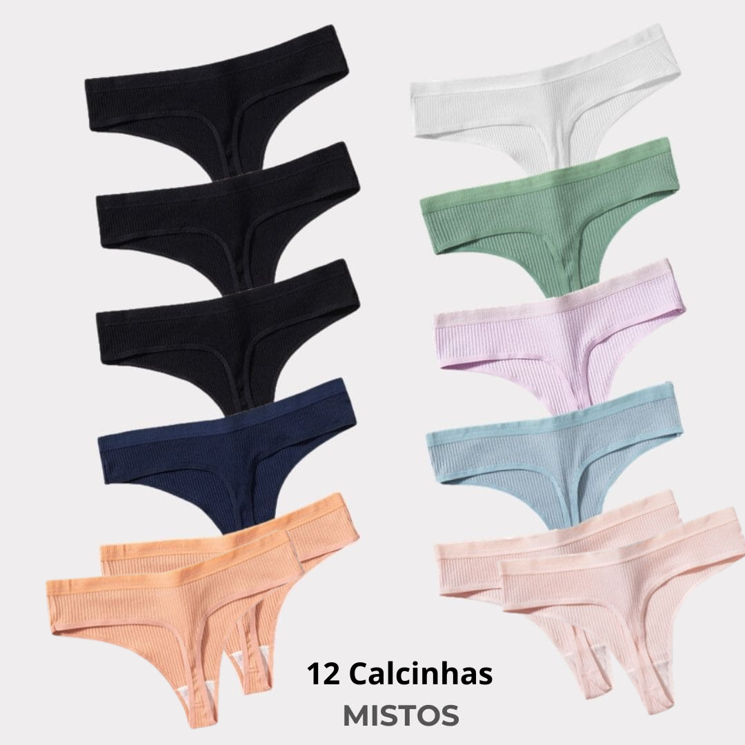 Calcinha Anti-bacterianas CottonConfort® - Anti-Candida Supreme COMPRE 5 LEVE 12