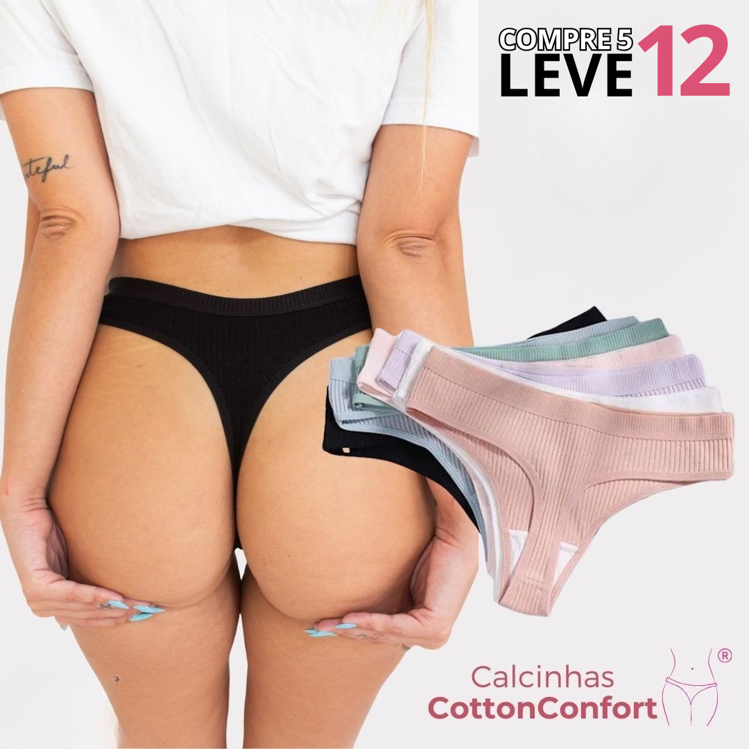 Calcinha Anti-bacterianas CottonConfort® - Anti-Candida Supreme COMPRE 5 LEVE 12