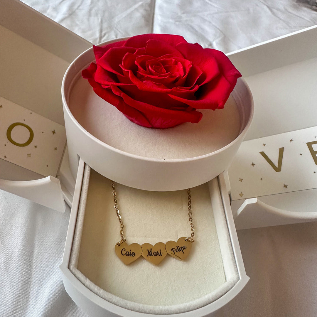Colar Coração Personalizado com Nomes