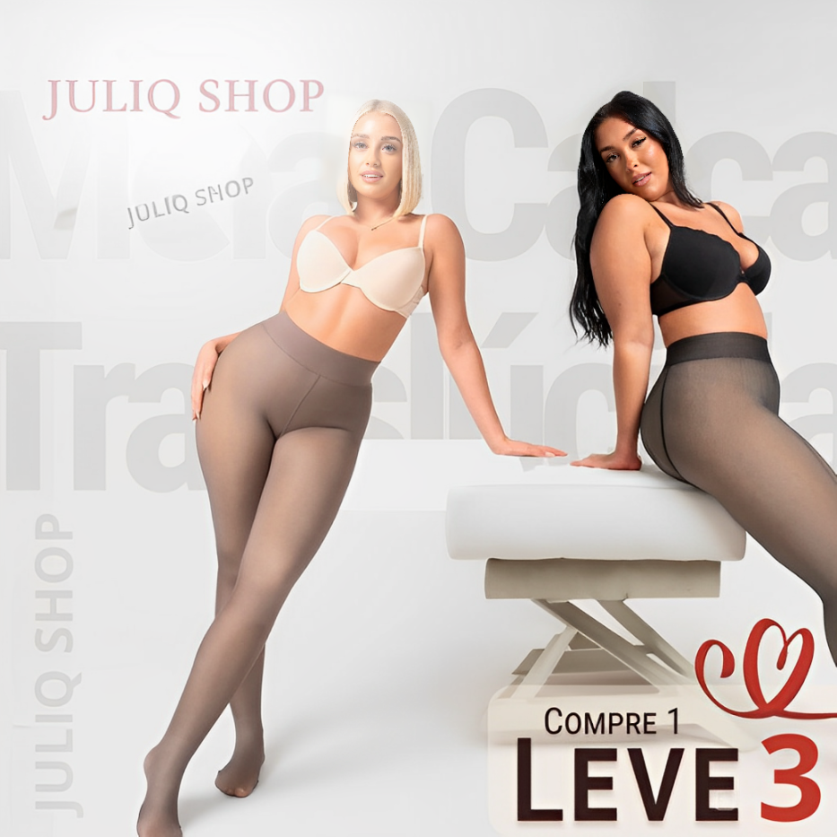 Meia-Calça de Lã Translúcida - COMPRE 1 LEVE 3