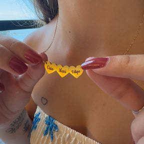 Colar Coração Personalizado com Nomes