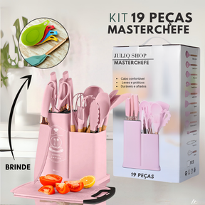 MasterChef – Seu Kit Com 19 peças Profissional + Brinde 4 Apoios de colher em silicone!