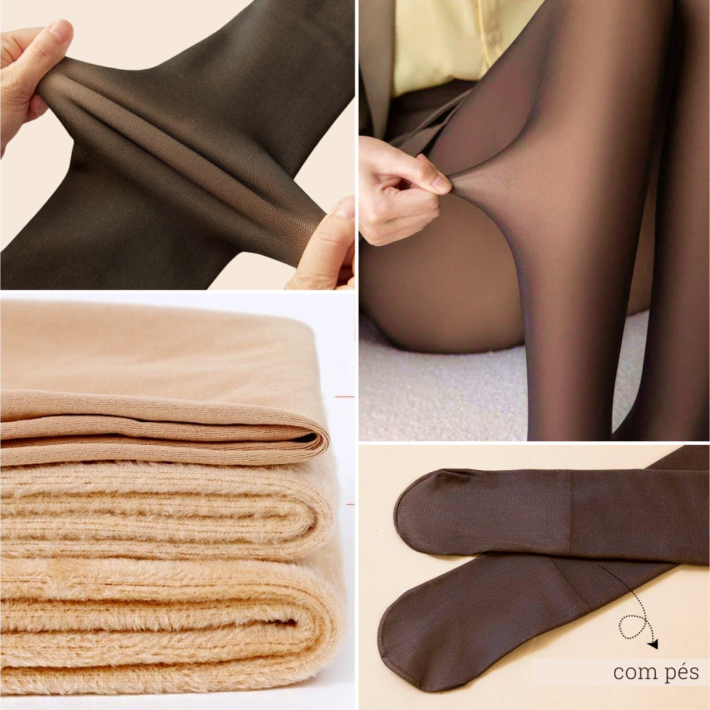 Meia-Calça de Lã Translúcida - COMPRE 1 LEVE 3