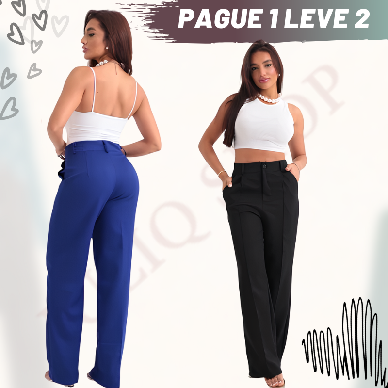 Calça Wide Leg Duna - Compre 1 Leve 2