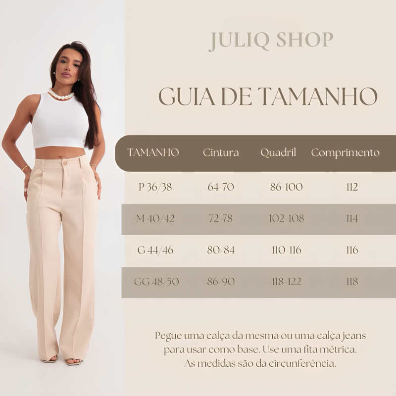 Calça Wide Leg Duna - Compre 1 Leve 2